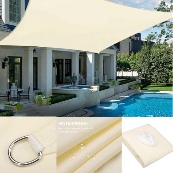 

tents and shelters summer outdoor waterproof uv shade sail 300d oxford cloth canvas garden terrace canopy camping sun shelter
