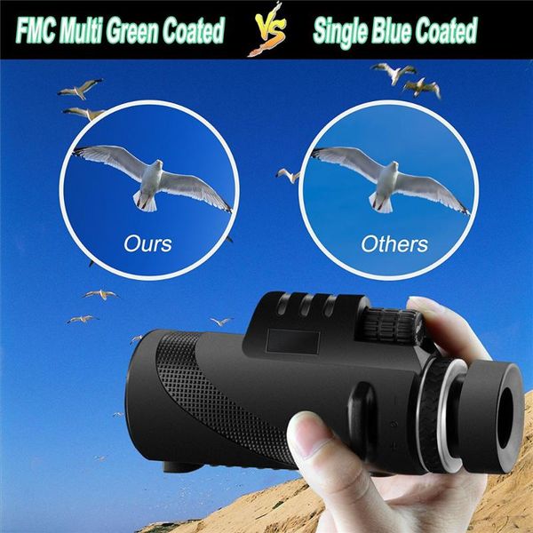 

telescope & binoculars teleskop telescopes monocular camping hiking high-power bak4 with fast smartphone stand @40