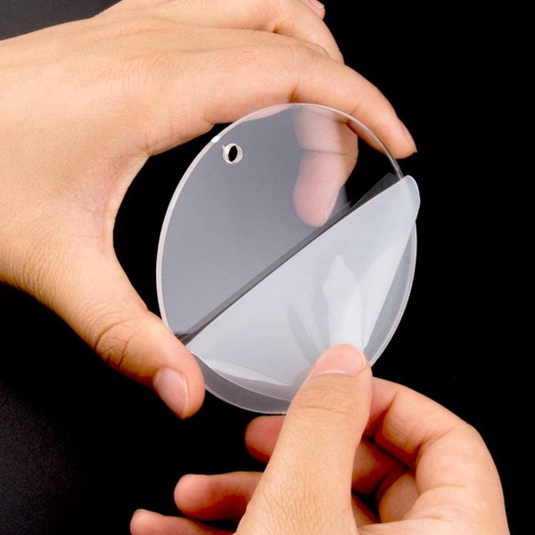 

100 pieces 2 inch clear acrylic keychains blanks with holedurable acrylic disc perfect for diy crafts(1/8 inch thick