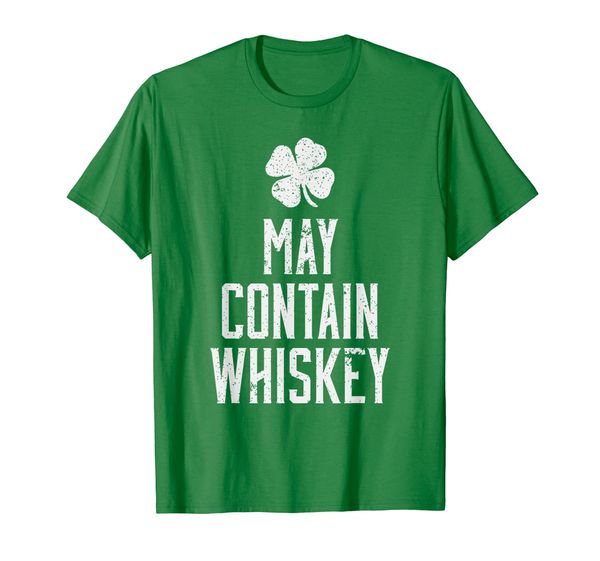 

may contain whiskey shirt st. patricks day clothes, White;black