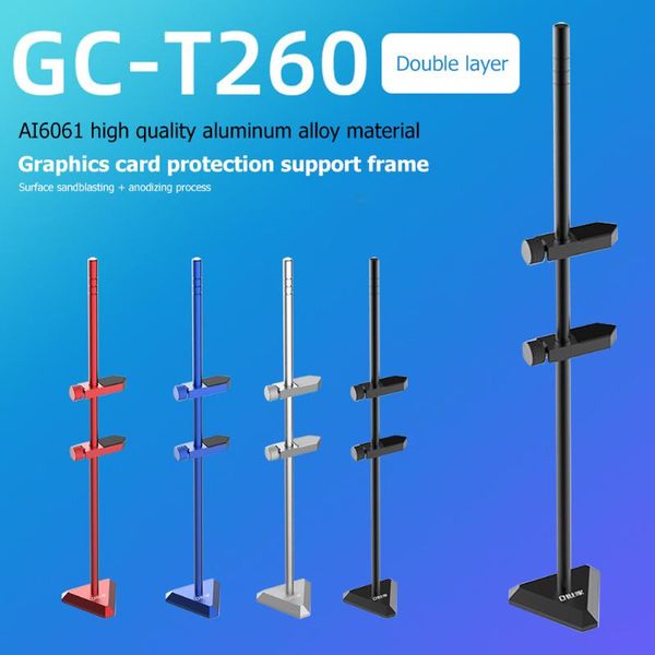 

double layer graphics card holder gc-t260 pc video card stand bracket support for household computer safety parts