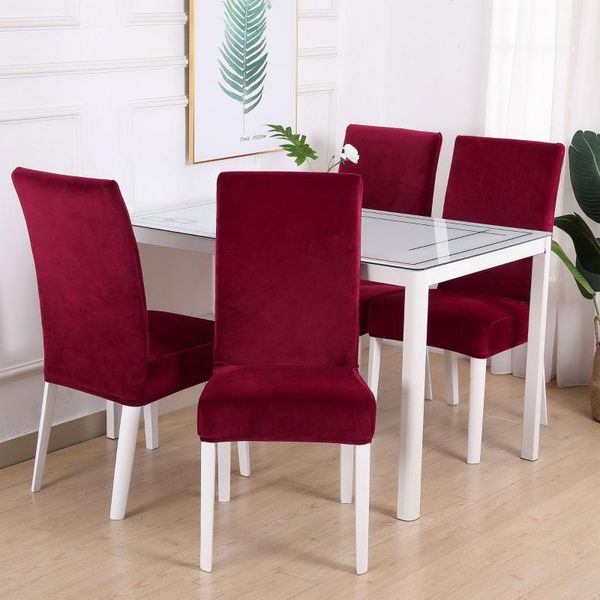

chair covers removable thick plush cover stretch elastic slipcovers restaurant for weddings banquet folding el covering