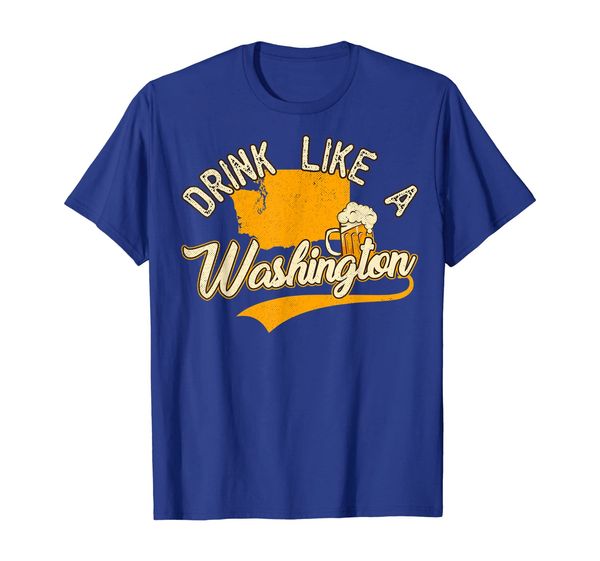 

vintage drink like a washington beer t-shirt, White;black