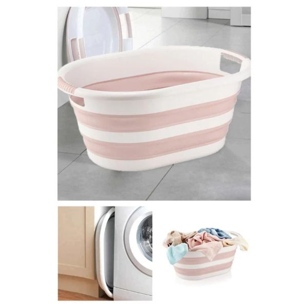 

storage baskets folding laundry basket foot bath dirty clothes car toy toiletries bathroom practical tool