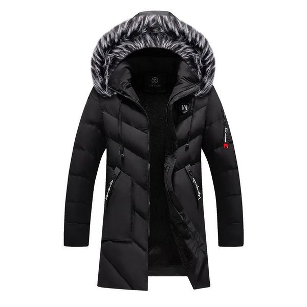 

men's jackets medium and long cotton clothes cold proof extra large, Black;brown