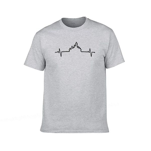 

men's t-shirts heartbeat 6 t shirts art graphic short sleeve simple casual gift cotton men clothing oversized top, White;black