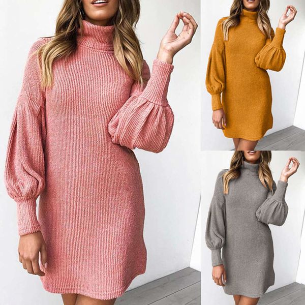

autumn and winter of 2019 fashion threaded round neck long sleeve buttock wrap dress al9105, Black;gray
