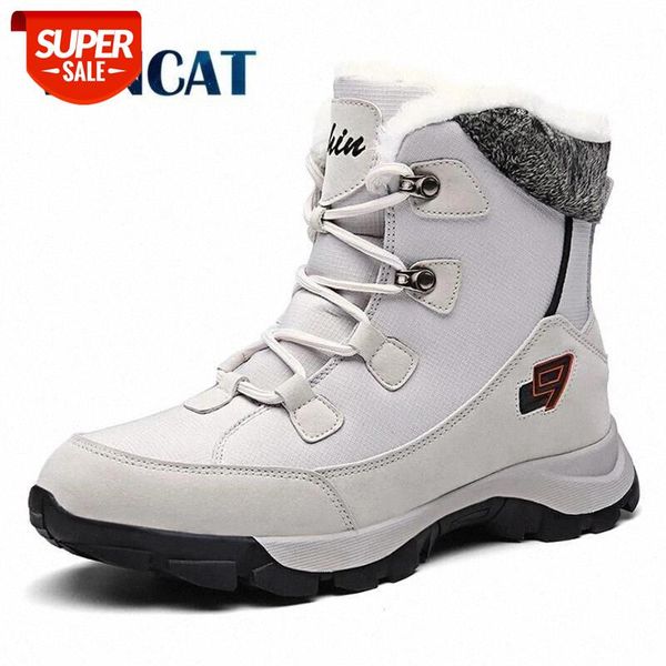 

2020 brand winter men women snow boots fur plush warm men boots waterproof ankle outdoor non-slip hiking size 35-47 #pt5f