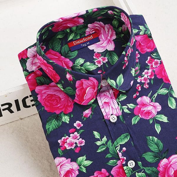 

dioufond womens polka dot cotton blouse shirt long sleeve casual turn down collar new plus size s 5xl, White