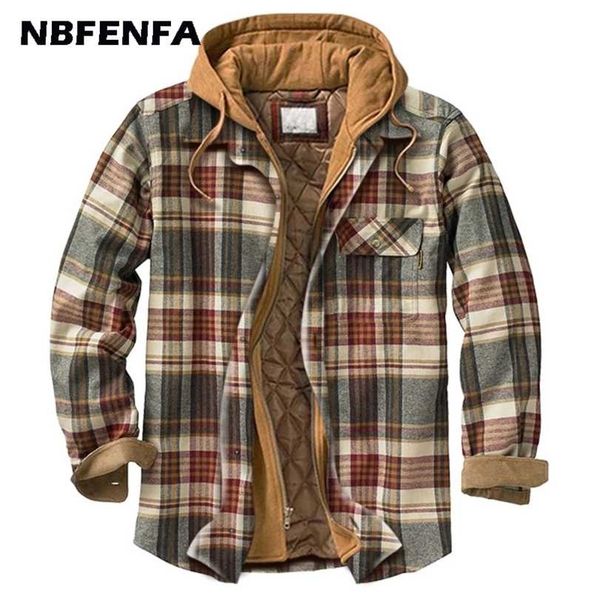 

men jacket sport coat plaid windbreaker overcoat mlae hooded outwear clothing spring autumn cold fashion warm ld496 211214, Black;brown