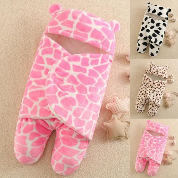 

blankets & swaddling cute born baby boys girls plush swaddle wrap ultra-soft fluffy fleece sleeping bag cotton soft bedding set