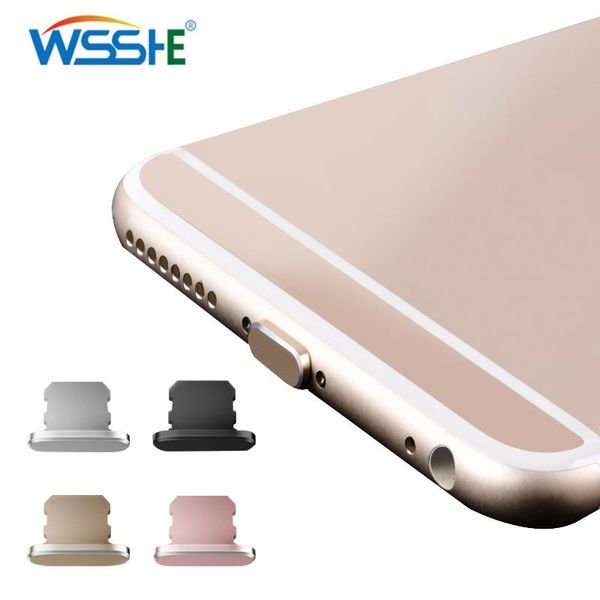 

cell phone anti-dust gadgets 4 colors metal anti dust charger dock plug ser cap cover for x xr max 8 7 6s plus accessories
