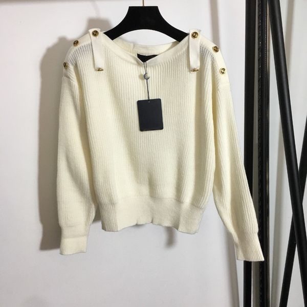 

2021 autumn milan runway sweaters o neck long sleeve women's sweater high end jacquard pullover designer clothing 0815-8, White;black