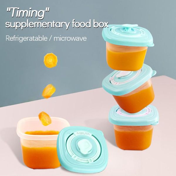 

storage bottles & jars 6pcs portable children baby food container refrigerator ing cubes with tray stackable box snack organizer