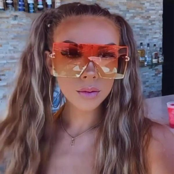 

sunglasses fashion one piece women big frame glasses retro sunglass men windproof brand design eyewear uv400 sun glass shades, White;black