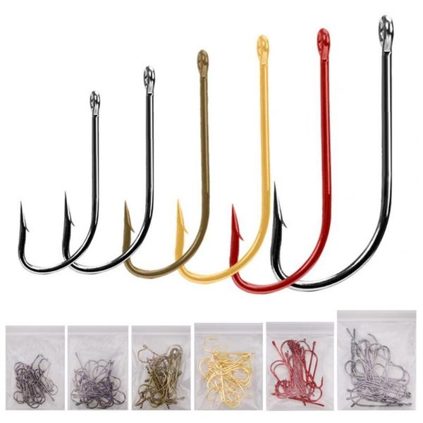 

150pcs/set anti-corrosion straight handle hook set lure fishhooks crank hooks soft fishing bait fishing gear tools kit
