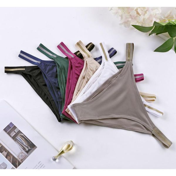 

women's panties s-xl ice silk for girls low waist t-back g-string underpants femlae lingerie briefs thong women underwear cotton, Black;pink