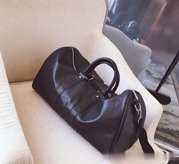 

high-end quality classical fashion duffel bags men travel bags large capacity holdall carry on luggage overnight weekender bag 45cm