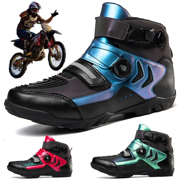 

cycling footwear r.xjian motorcycle boots men's high-off-road outdoor riding camping shoes light casual racing, Black