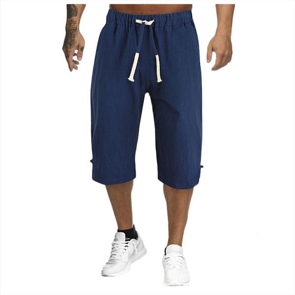 

68 summer casual shorts solid women pant color cotton and linen cropped trousers pants outdoor sport jogger cargo, Black