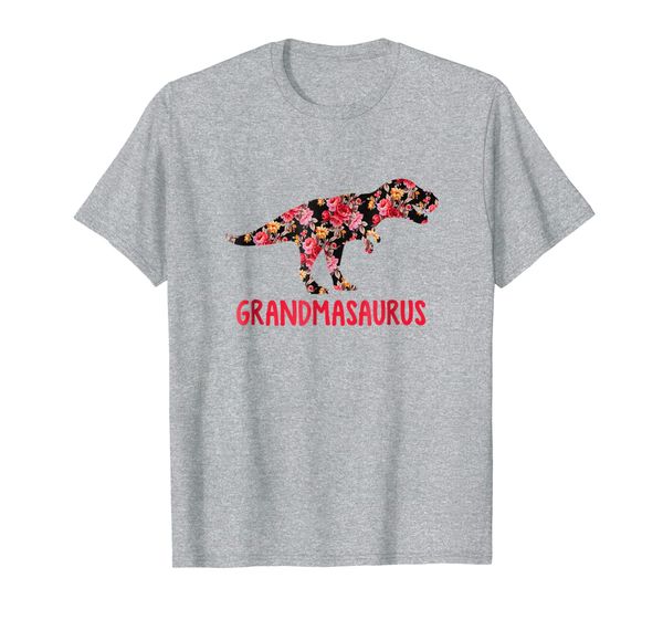 

grandmasaurus t-shirt grandma saurus floral dinosaur tee, White;black