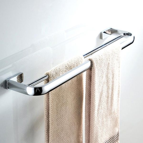 

towel racks leyden bathroom chrome solid brass double bars wall mounted holders accessories rail hangers
