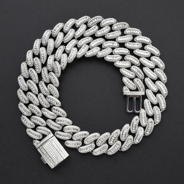 

15mm 12mm iced out chains for men women cuban link necklace luxury micro paved cz cuban chain hip hop jewelry gifts x0509, Black