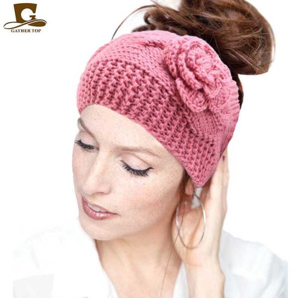 

hats, scarves & gloves sets autumn and winter embroidered handmade hair band baotou hat turban european american fashion cap, Blue;gray