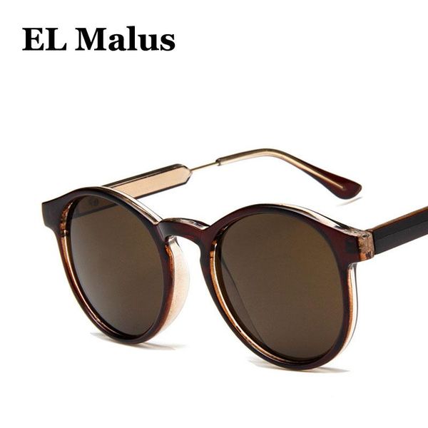 

sunglasses [el malus]retro oval frame women mens gray tan lens mirror black leopard shades metal leg sun glasses brand designer, White;black