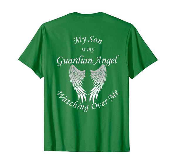 

son guardian angel shirt - memorial gift for loss of son, White;black
