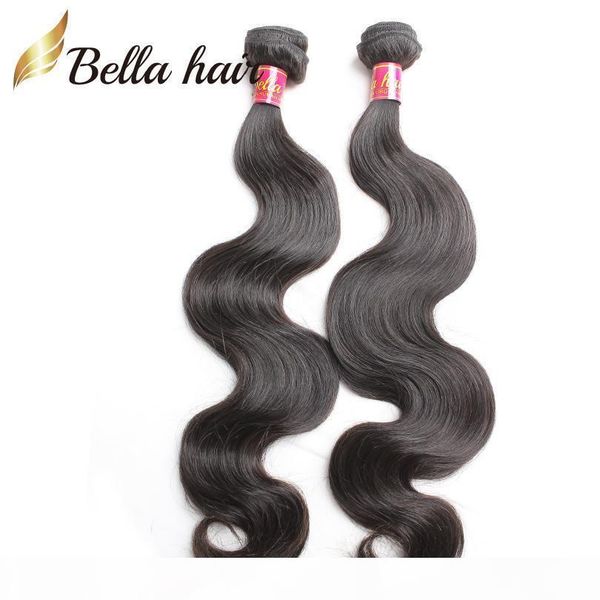 

bella hair 8a lace frontal closure with hair bundles unprocessed virgin brazilian hair extensions natural black color body wave human hair