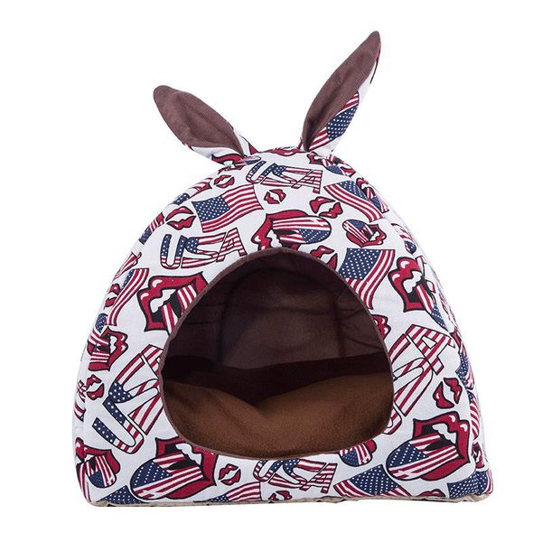 

cat beds & furniture 2021 pet dog soft warm nest kennel bed cave house sleeping bag mat pad tent luxary for small dogs
