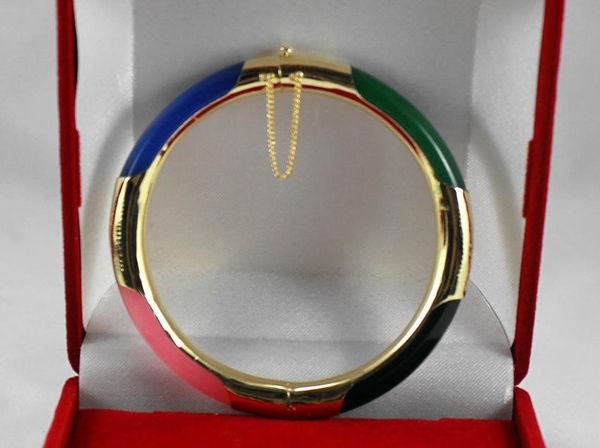 

bangle 6 colour black/green/pink/red/purple/mixed jades bracelet +box