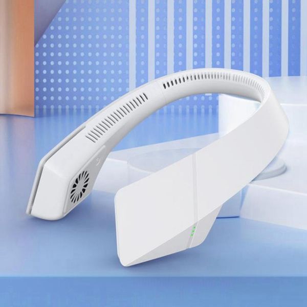 

electric fans neck fan,usb rechargeable fan mute sports leafless hanging air cooler wearable neckband