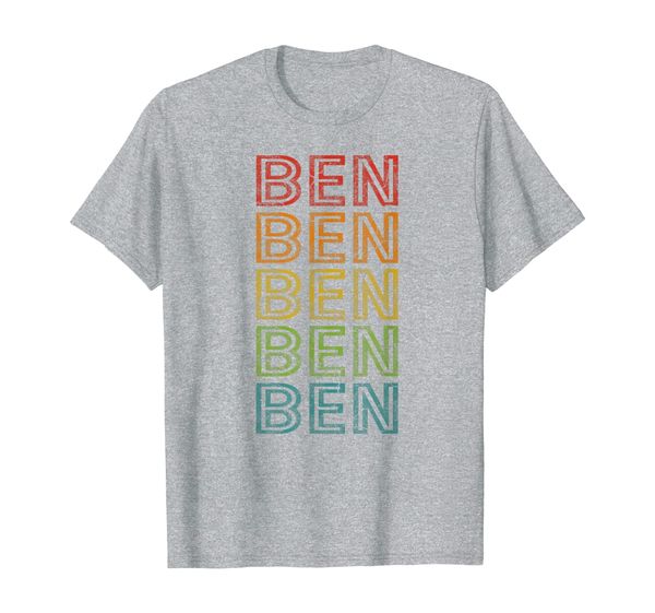 

ben first name vintage retro t-shirt, White;black