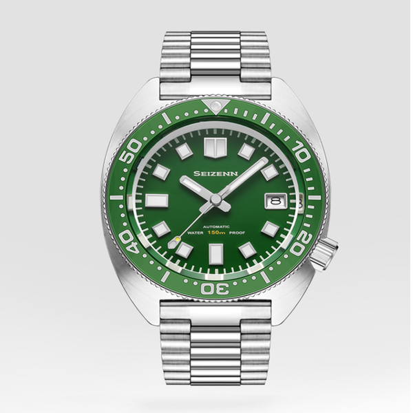 

wristwatches tough guy watch automatic mechanical 40mm 1963 watches sapphire mirror luminous display personality diving men wristwatch, Slivery;brown
