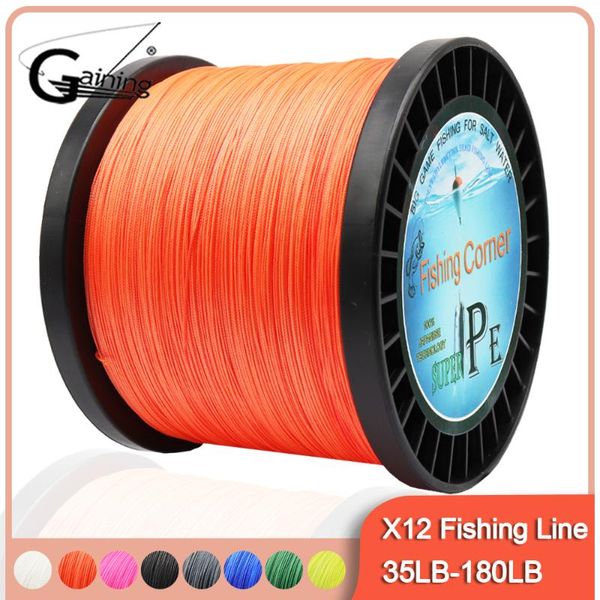 

braided fishing line sea saltwater fishing 12 strands multi color 1500m 100% pe multifilament line saltwater braid wire