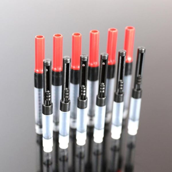 

5pcs pen ink extractor converter refillable cartridge 7cm office supplies fountain refill pump refills, Black;red