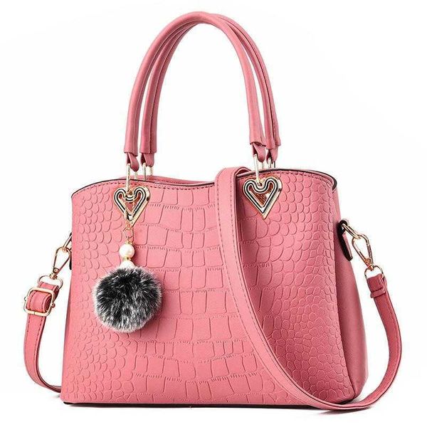 

classic flower hbp soft pu leather fashion brand messenger female large capacity handbag totes for women shoulder bags pink color