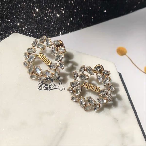 

75% off luxury jewelry stud letter brass branch eye round ring with diamond swallow star mini gold clearance, Golden;silver