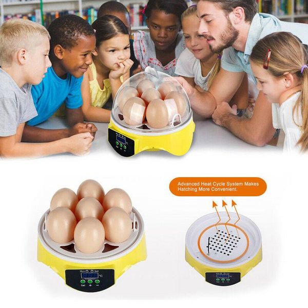 

party masks mini automatic incubators digital 7 egg poultry hatcher birds temperature control expriment nsv775