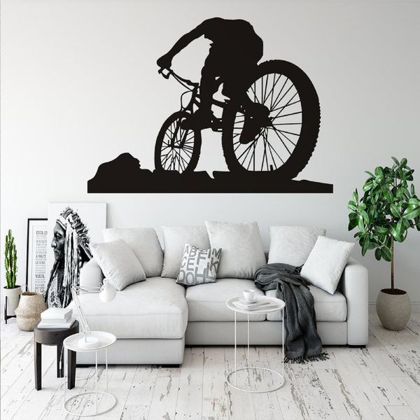 

wall stickers diy decal mountain bike extreme sports biking bmx bicycle motocross sticker modern garage home bedroom decor 57x40cm