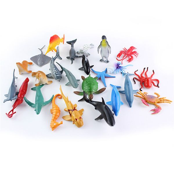 

12pcs/lot marine animal action figures 6cm pvc figure collectible toys anime figure figurines kids toys c0220
