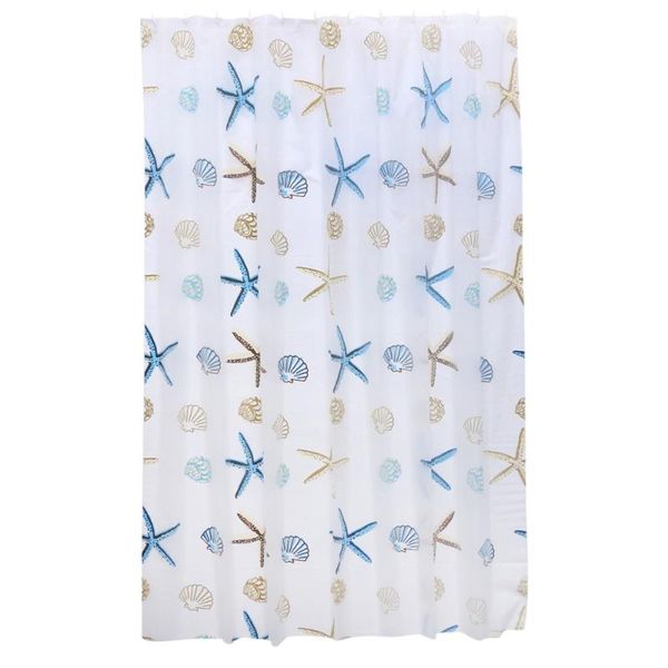 

1pc 180x200cm bathroom shower curtain waterproof peva partition curtain bathing (sea star)