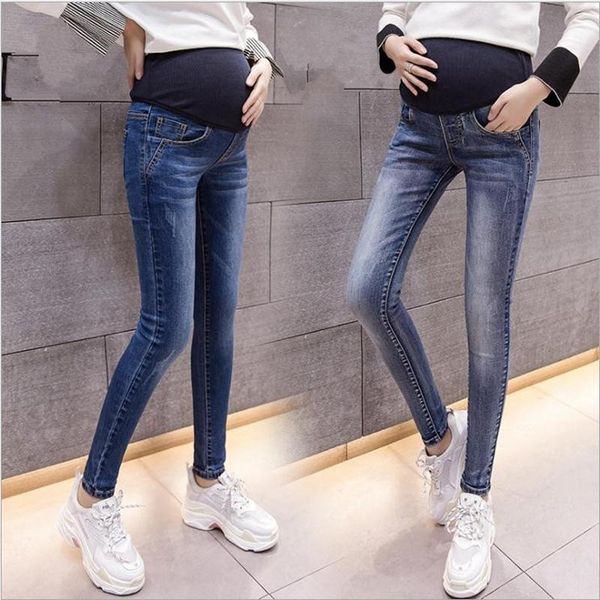

maternity bottoms spring and summer 2021 fashion pregnant women wear pencil slim pants, White