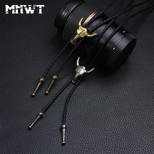 

pendant necklaces mnwt fashion men long bolo tie adjustable leather necktie mens suits gold shirt poirot neck necklace, Silver
