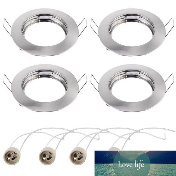 8pcs Faretto da incasso rotondo Anello di rifinitura Raccordo con portalampada GU10 LED Faretto a soffitto Alloggiamento Lampada da soffitto a scomparsa Shell Prezzo di fabbrica design esperto