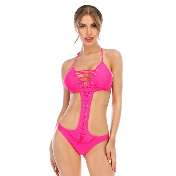 

women's swimwear the swimsuit conjoined bikini v-neck, White;black