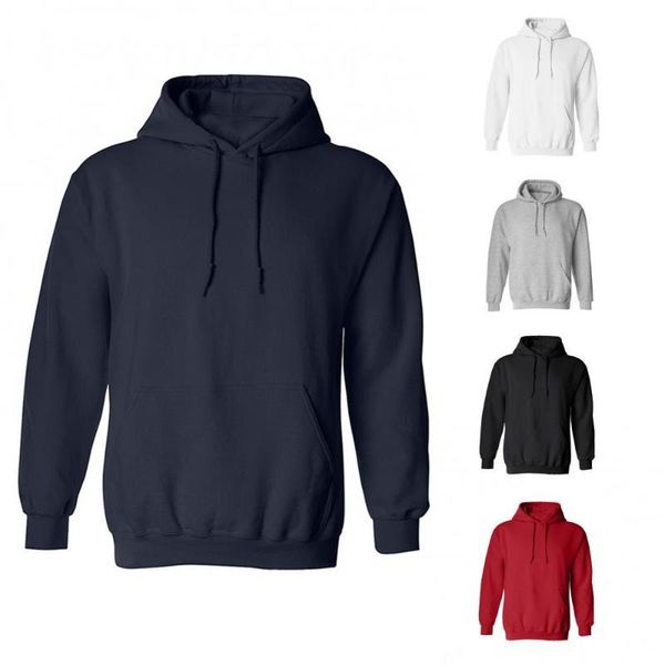 

men's hoodies & sweatshirts men hoodie long sleeve solid oversize sports sweatshirt athletic basic casual pullover with pocket for autu, Black