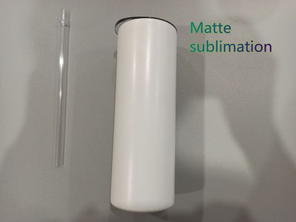 

20oz matte sublimation straight tumblers blanks stainless steel car cup tumbler travel mugs white water bottle double wall vacuum insulated